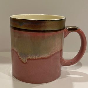 POTTERS CORNER Reactive Dip Dye Ceramic Coffee Mug 15 oz Metallic  Straight Side